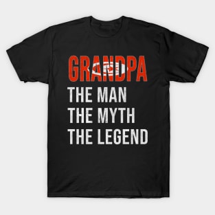 Grand Father Tunisian Grandpa The Man The Myth The Legend - Gift for Tunisian Dad With Roots From  Tunisia T-Shirt